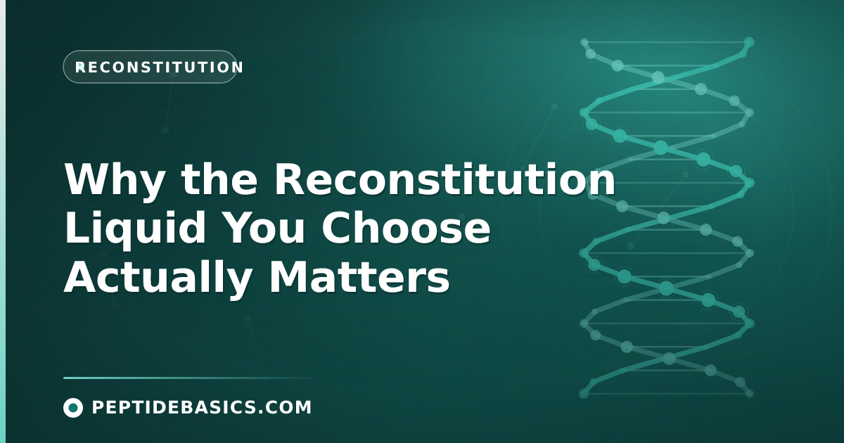Why the Reconstitution Liquid You Choose Actually Matters
