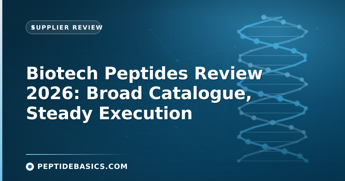Biotech Peptides Review 2026: Broad Catalogue, Steady Execution