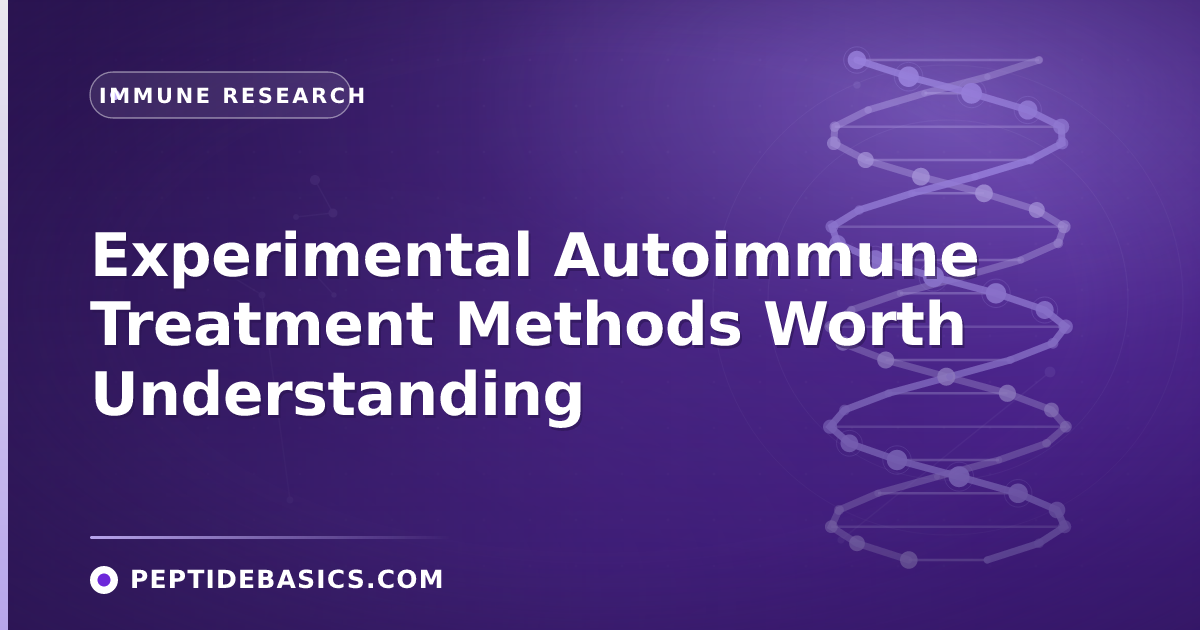 Experimental Autoimmune Treatment Methods Worth Understanding