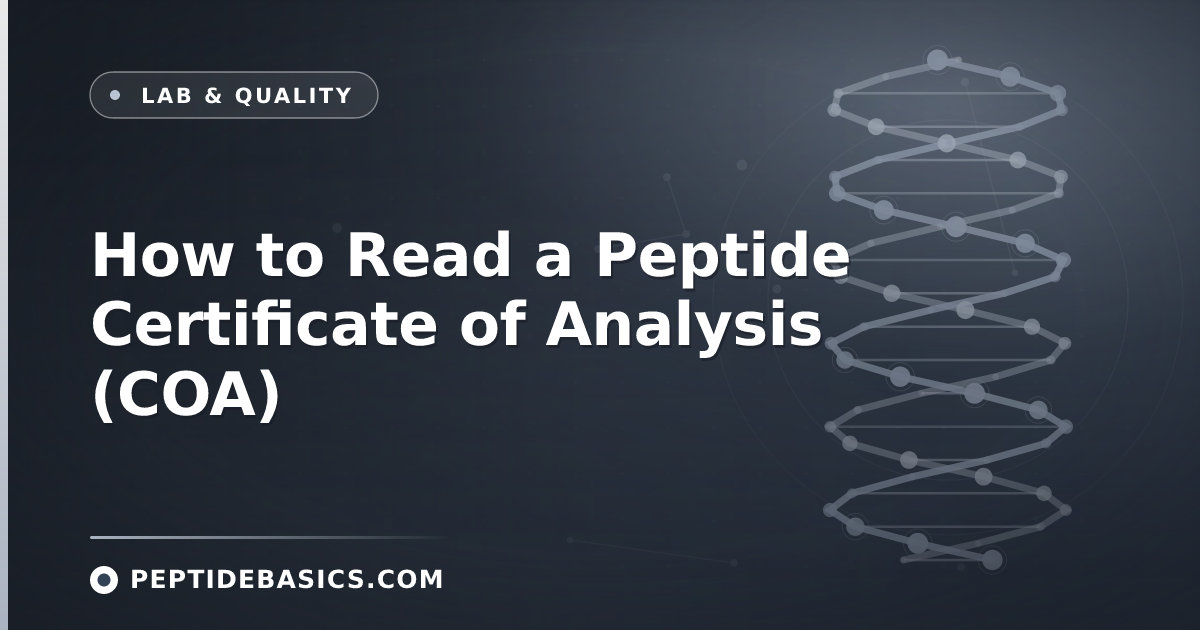 How to Read a Peptide Certificate of Analysis (COA)