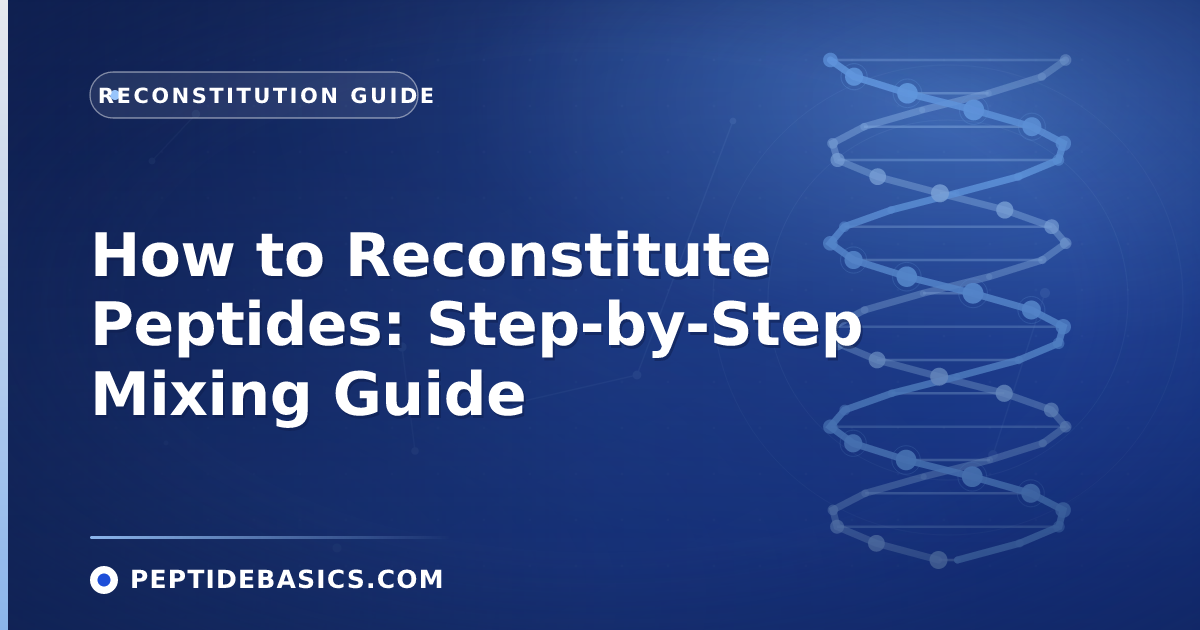 How to Reconstitute Peptides: Step-by-Step Mixing Guide