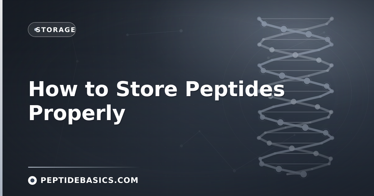 How to Store Peptides Properly