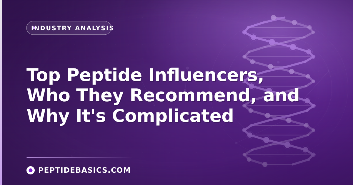 Top Peptide Influencers, Who They Recommend, and Why It's Complicated