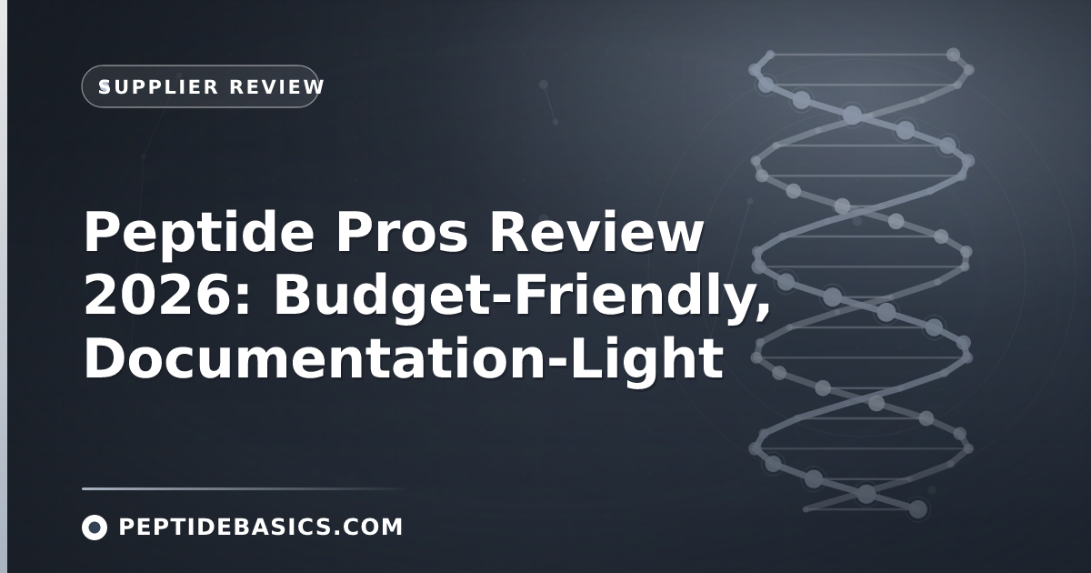 Peptide Pros Review 2026: Budget-Friendly, Documentation-Light