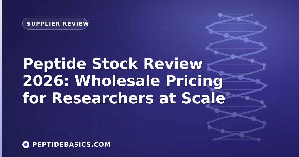 Peptide Stock Review 2026: Wholesale Pricing for Researchers at Scale