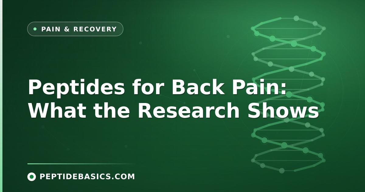 Peptides for Back Pain: What the Research Shows