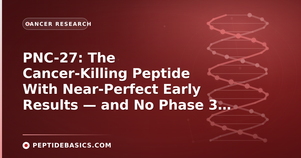 PNC-27: The Cancer-Killing Peptide With Near-Perfect Early Results — and No Phase 3 Trial