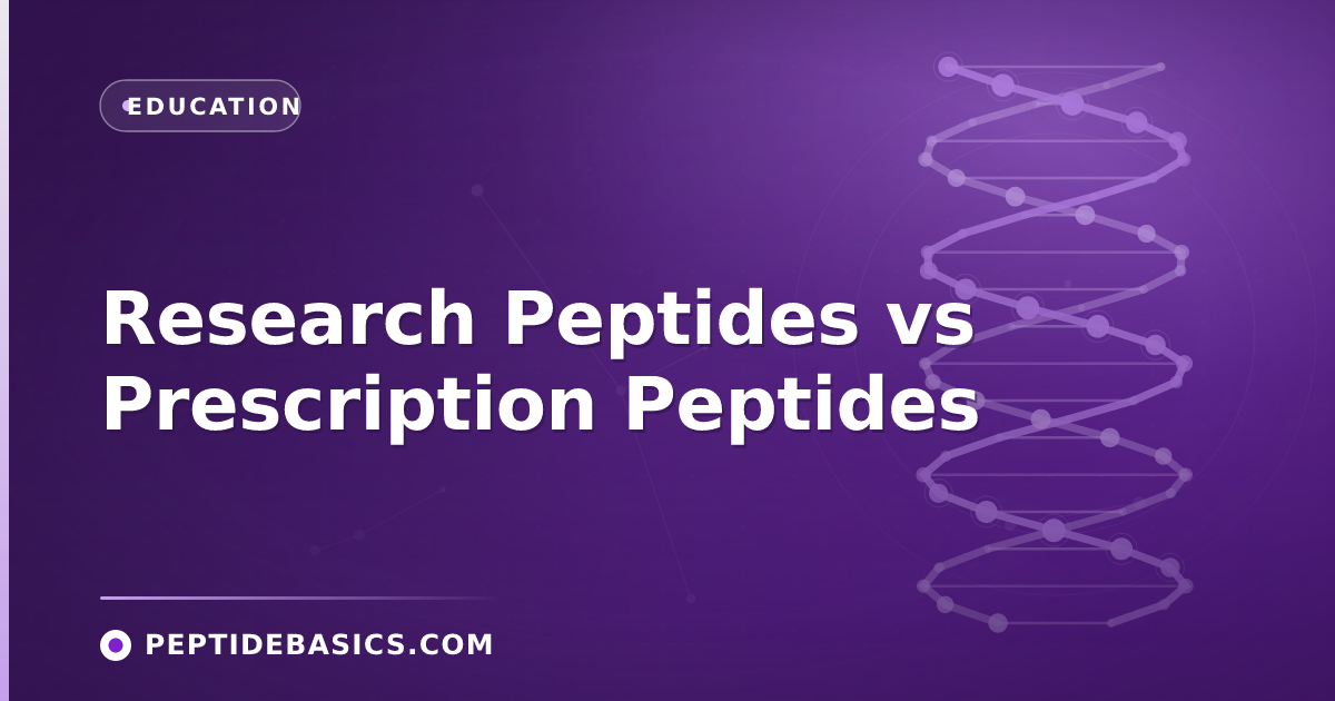 Research Peptides vs Prescription Peptides