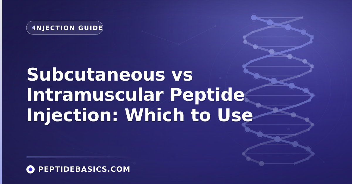 Subcutaneous vs Intramuscular Peptide Injection: Which to Use